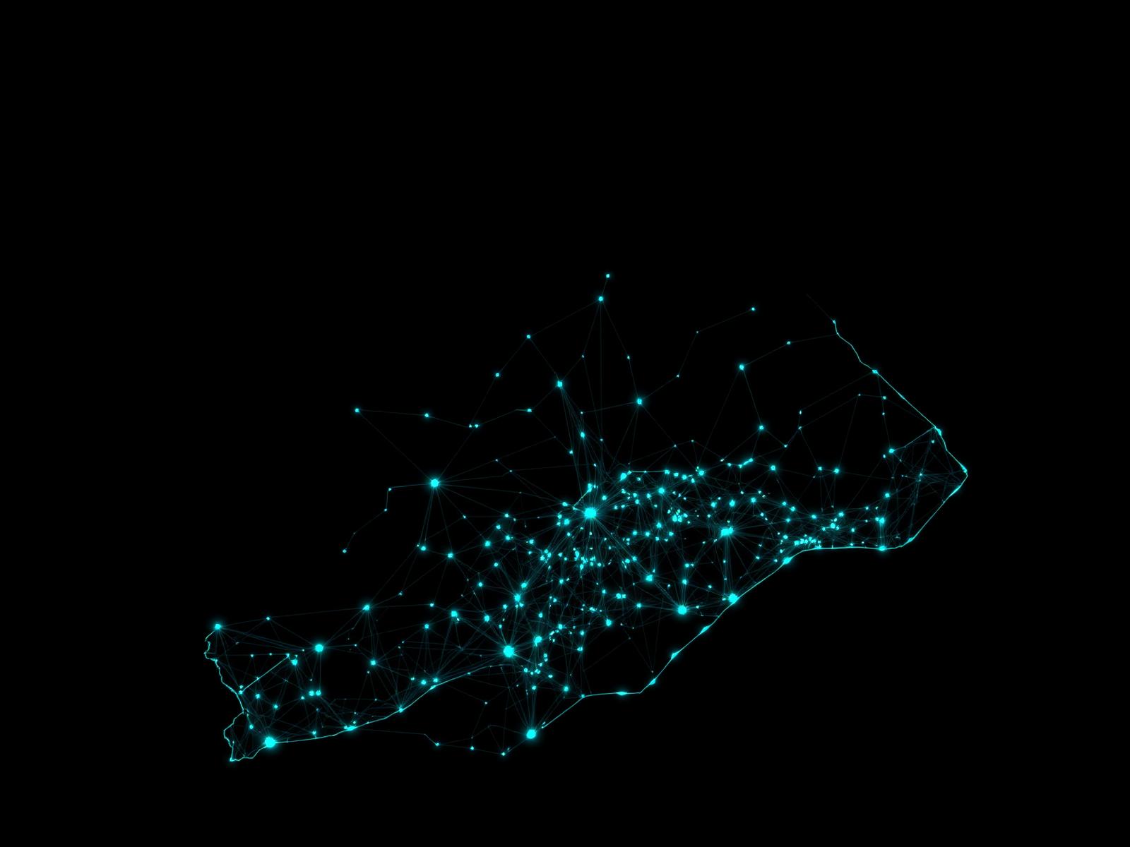 Abstract network map of the Greater Toronto Area service region